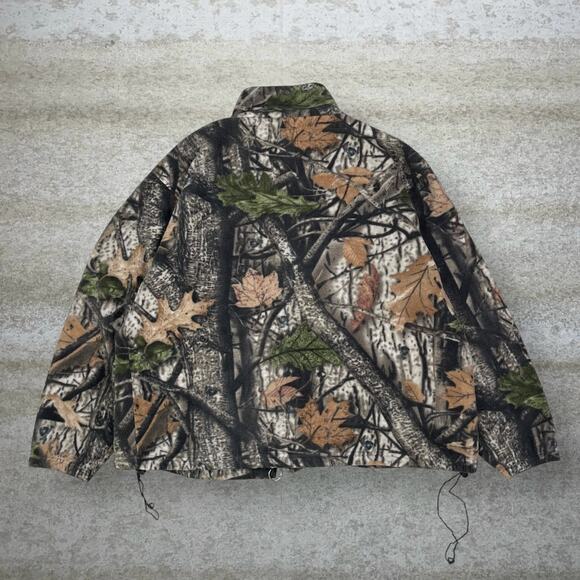Vintage 90s Big Bill Jacket Mens 2XL Hunting Camo Fleece Full Zip Woodland - Picture 2 of 3